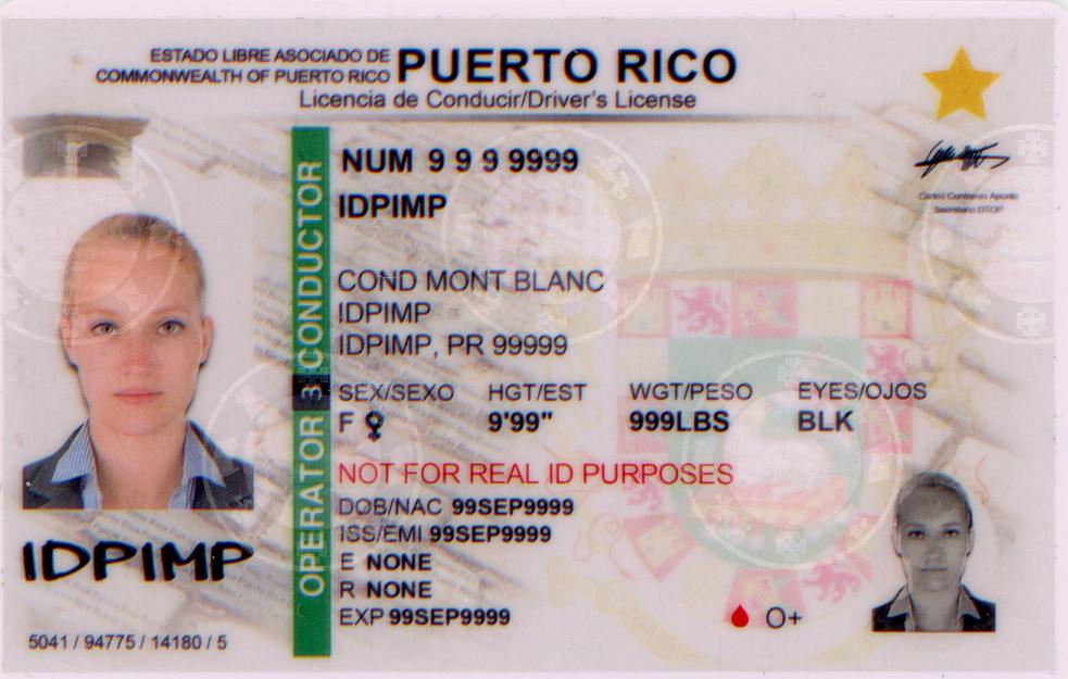 fake id for Puerto Rico